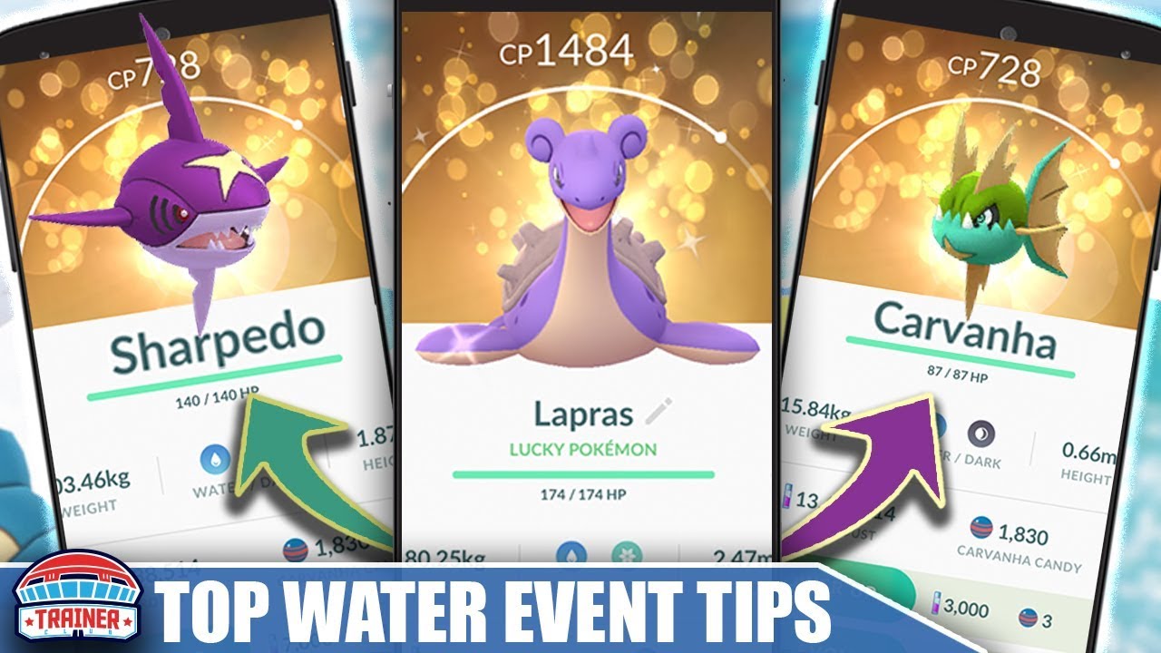 TOP 5 TIPS to MAXIMIZE THE WATER EVENT! SHINY CARVAHNA & BARBOACH + WATER SPAWNS | POKÉMON GO!