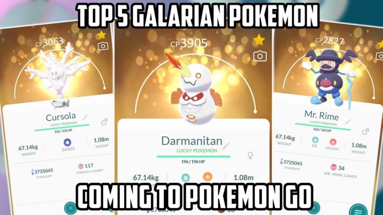 Top 5 Galarian Pokemon Coming To Pokemon Go!