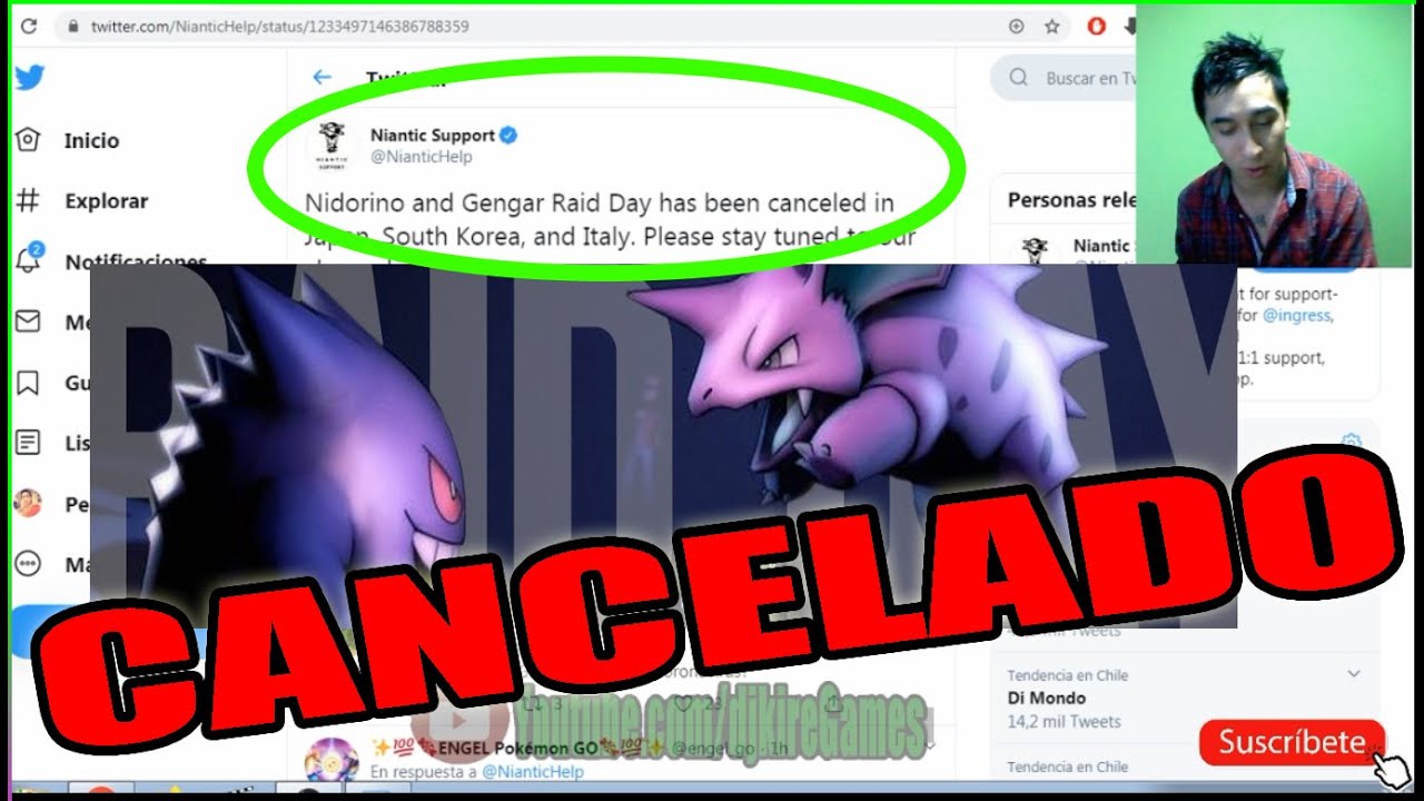 Ojo: se cancela nidorino, gengar raid day en algunos lugares y SOLUCION dudas 15 pases POKEMON GO