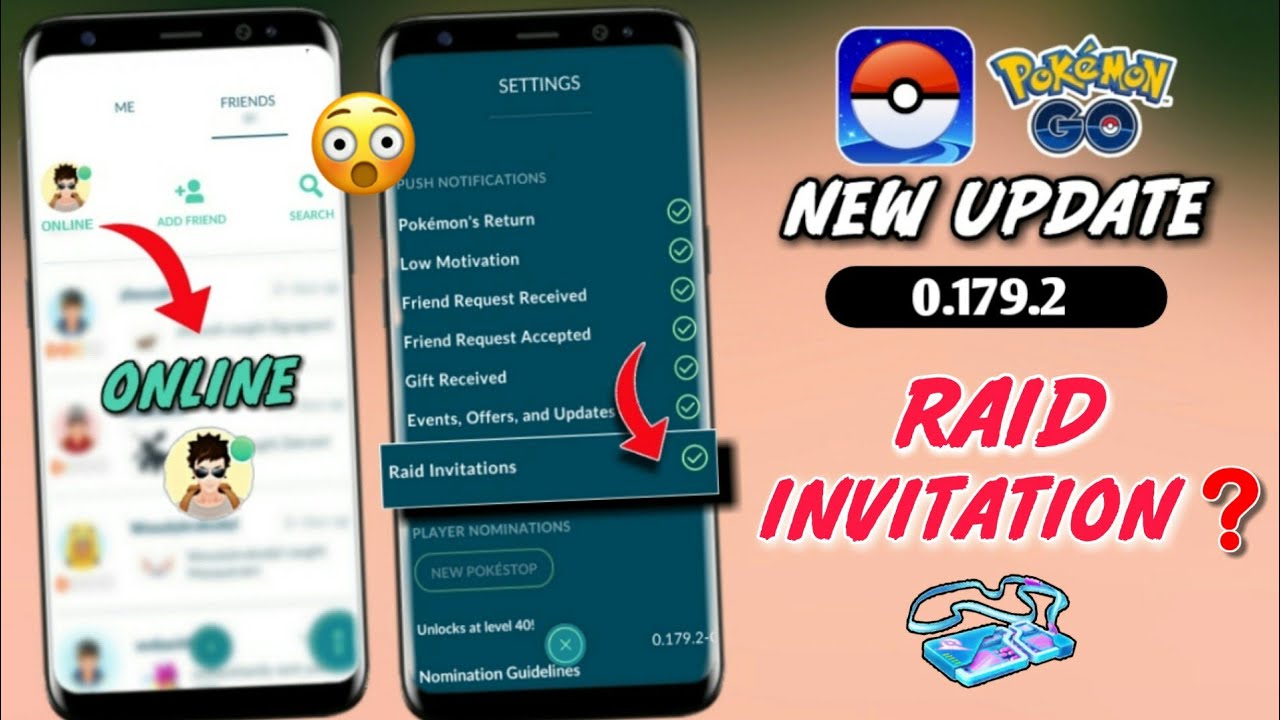 pokemon go new update 0.179.2 | Raid invites pokemon go | latest updates in pokemon go 2020.