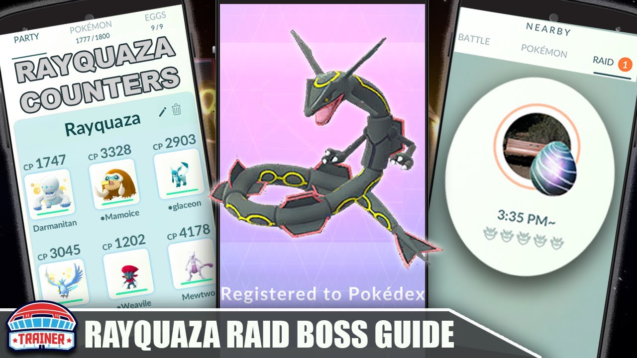 THE *RAYQUAZA* COUNTER GUIDE! 100 IVs, MOVESET & WEAKNESS – DRAGON FLYING RAID BOSS | Pokémon Go