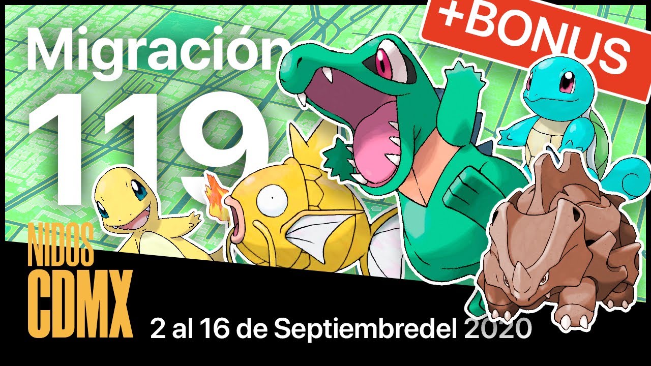 Migración nidos Pokemon Go en CDMX #119 | 2 al 16 de Septiembre del 2020 | Funcionando actualmente