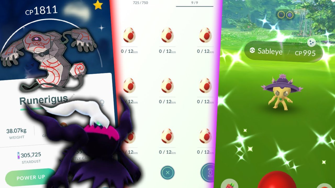 NEW POKEMON GO HALLOWEEN EVENT NEWS! Runerigus Release & Sableye Costume | 9 Strange Egg Hatches