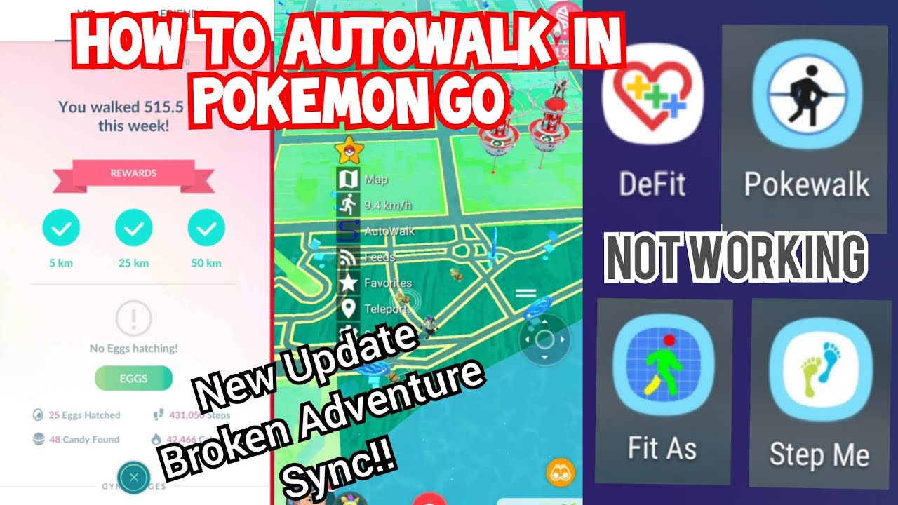 DeFit’s Not Working | How To Autowalk In Pokemon Go Now? | New Pokemon Go Update