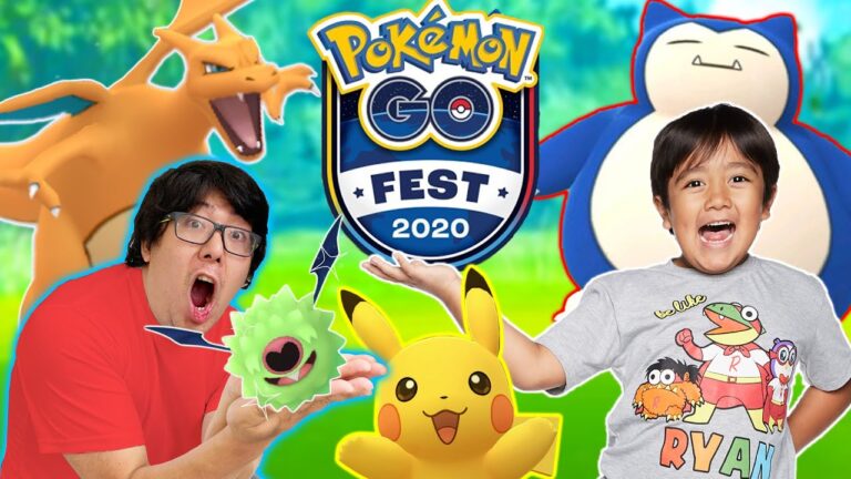 Ryan & Daddy POKEMON GO FEST 2020! Catch all SHINY Pokemon Let’s Play!