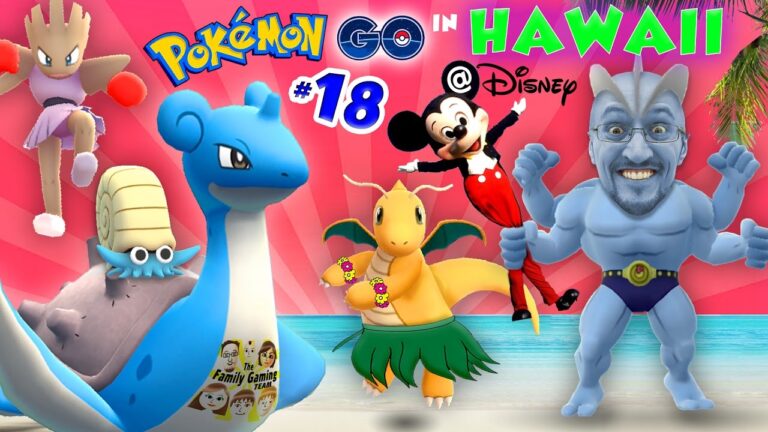POKEMON GO in HAWAII @ DISNEY! COMPLETING POKEDEX w/ Mickey Mouse! A Magical Place (FGTEEV Part 18)