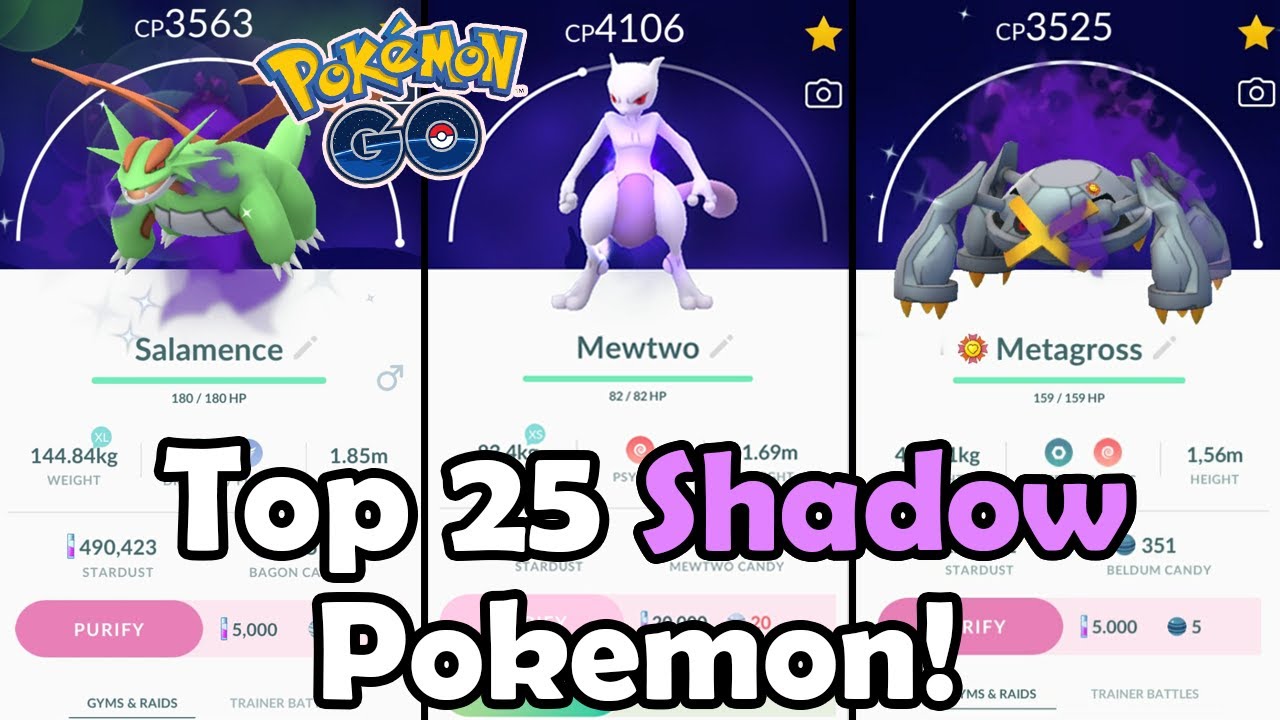 Top 25 SHADOW Pokemon To Power Up In 2021 In Pokemon GO! | Which Pokemon Are Worth Powering Up?!