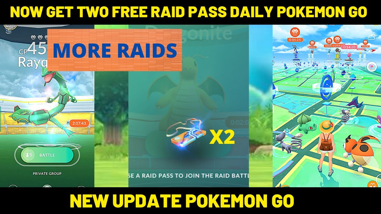 Get Two Raid Pass Daily Pokémon Go | New Bonus Pokémon Go | free raid pass pokemon go