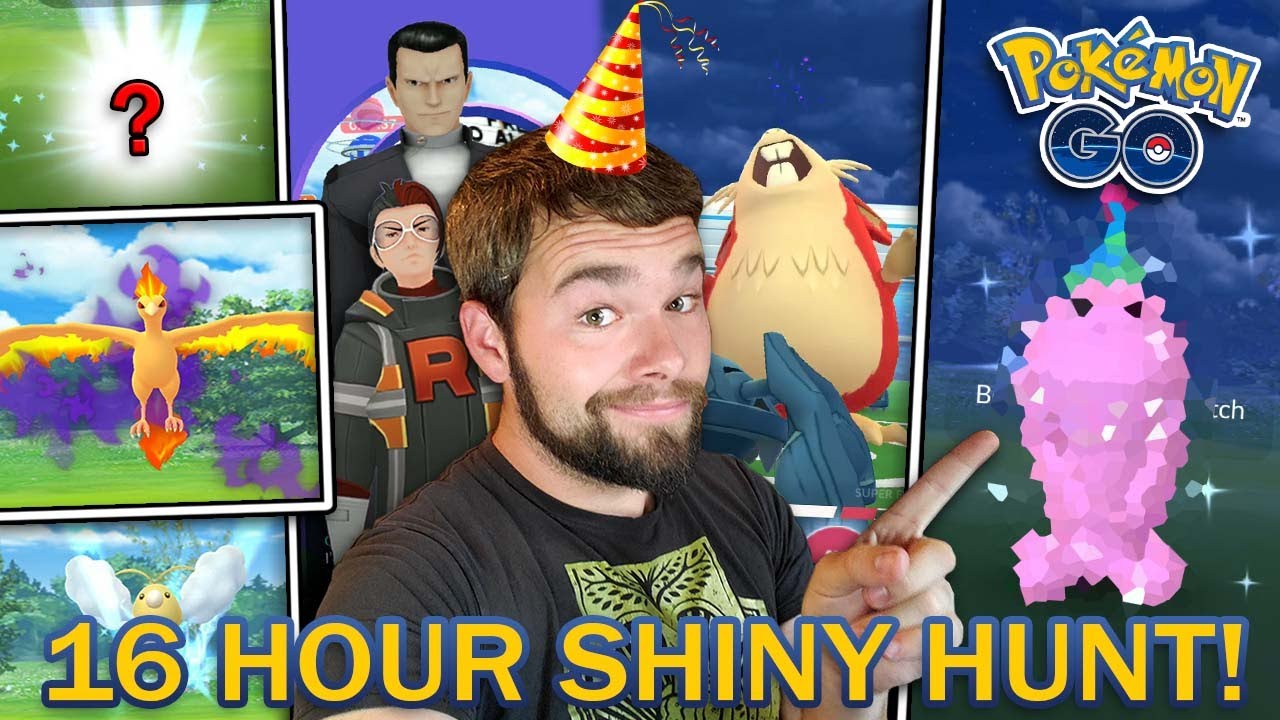 16 HOUR SHINY POKEMON HUNT! (Pokemon GO 2020 Event)