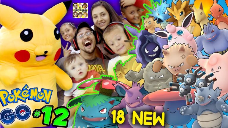 POKEMON GO! Got 18 New Creatures w/ Pikachu & FGTEEV Family (Part 12 Massive Evolving Gameplay)