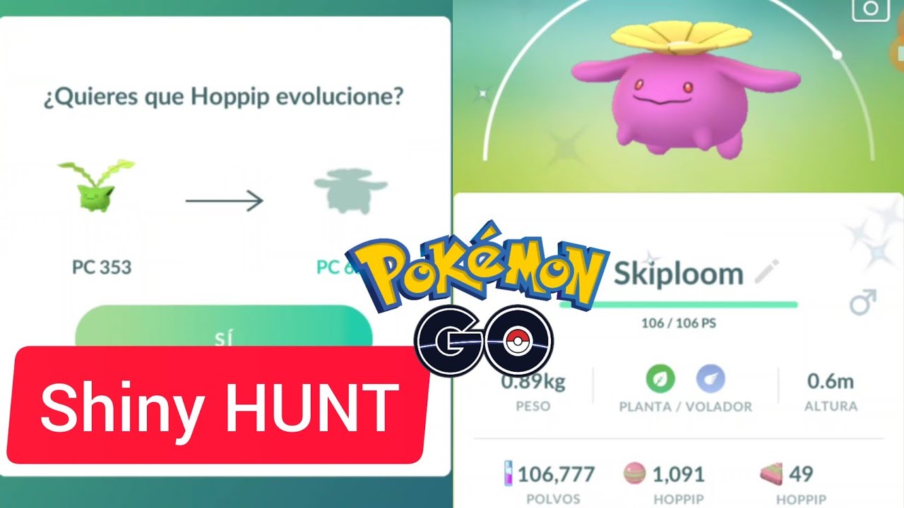 Hoppip to Skiploom shiny ✨Evolving a Pokémon in Pokémon Go