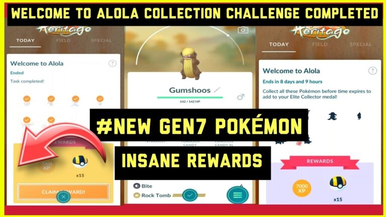 Welcome to Alola Collection challenge completed in Pokémon Go
