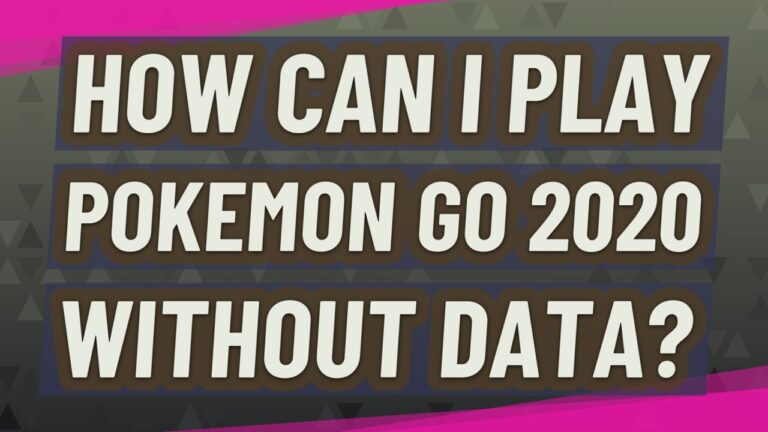How can I play Pokemon Go 2020 without data?