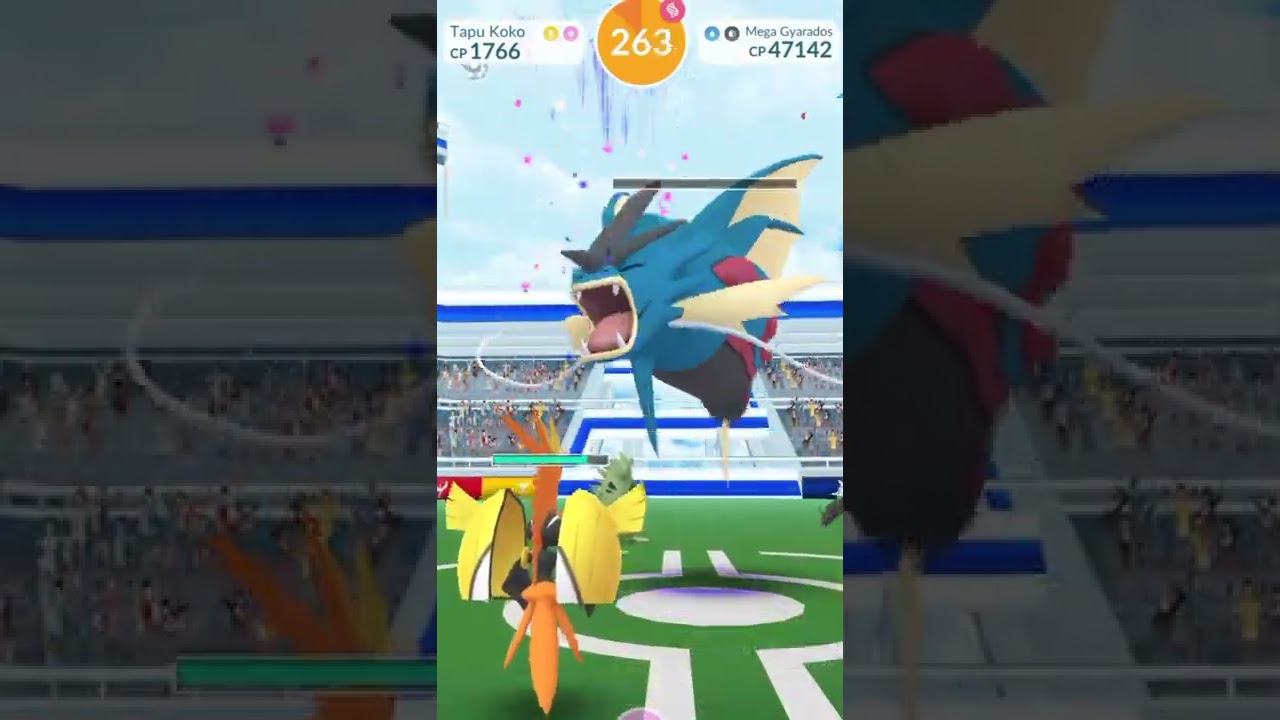 New Mega gyarados Pokemon raid battle Pokemon go#shorts#pokemongo