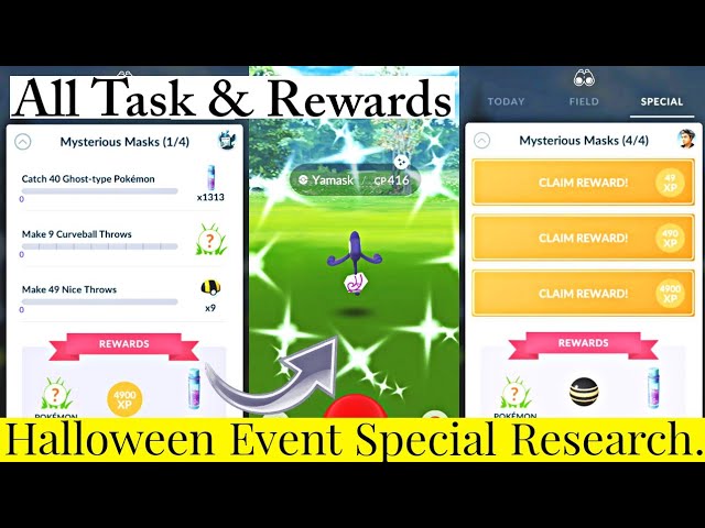 A Mysterious Masks Special Research Pokemon Go | Halloween Event Pokemon Go | Pokemon Go New Event