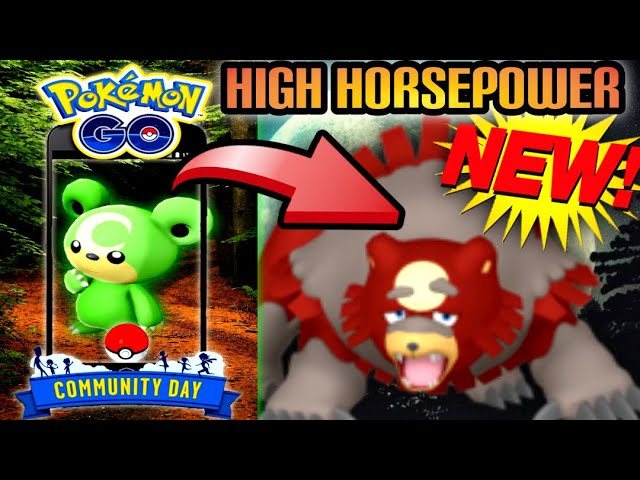 NEW POKEMON URSALUNA Community Day in Pokemon GO || Attack High Horsepower