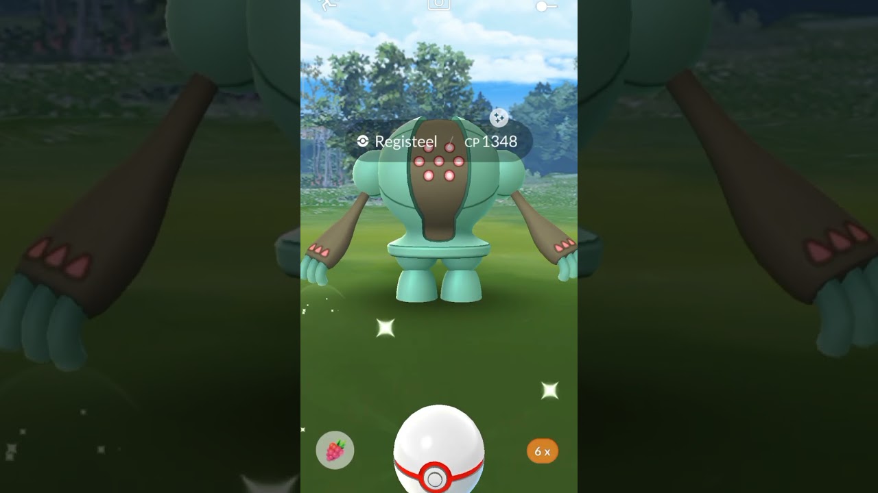 ✨Shiny✨REGISTEEL last ball Challenge 🤩 #shorts #pokemongo