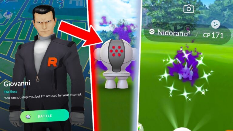 HOW TO FIND/DEFEAT GIOVANNI IN POKEMON GO! Catch Shadow Registeel / Shady Nidoran FIRST CHECK!