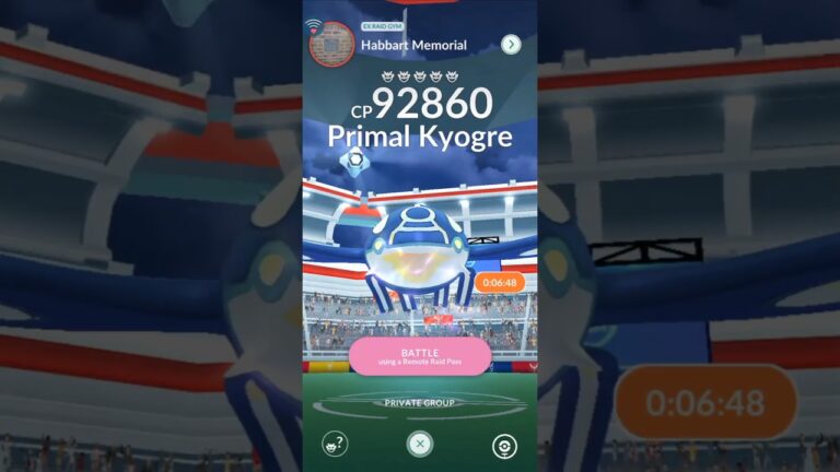 PRIMAL KYOGRE Raid for the first time in pokemon go 🤩 #shorts #pokemongo