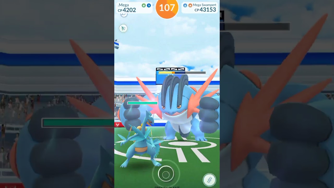 Mega Swampert Solo in pokemon go #shorts  #pokemongo