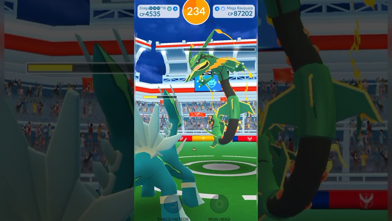 First Ever MEGA RAYQUAZA Raid in Pokemon Go #shorts #pokemongo #youtubeshorts