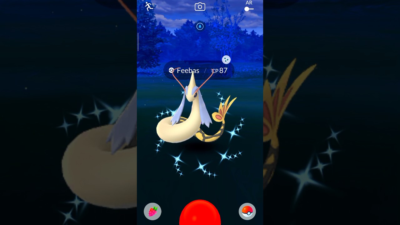 Caught ✨Shiny Feebas✨ during Spotlight hour in pokemon go #shorts #pokemongo #shiny #feebas