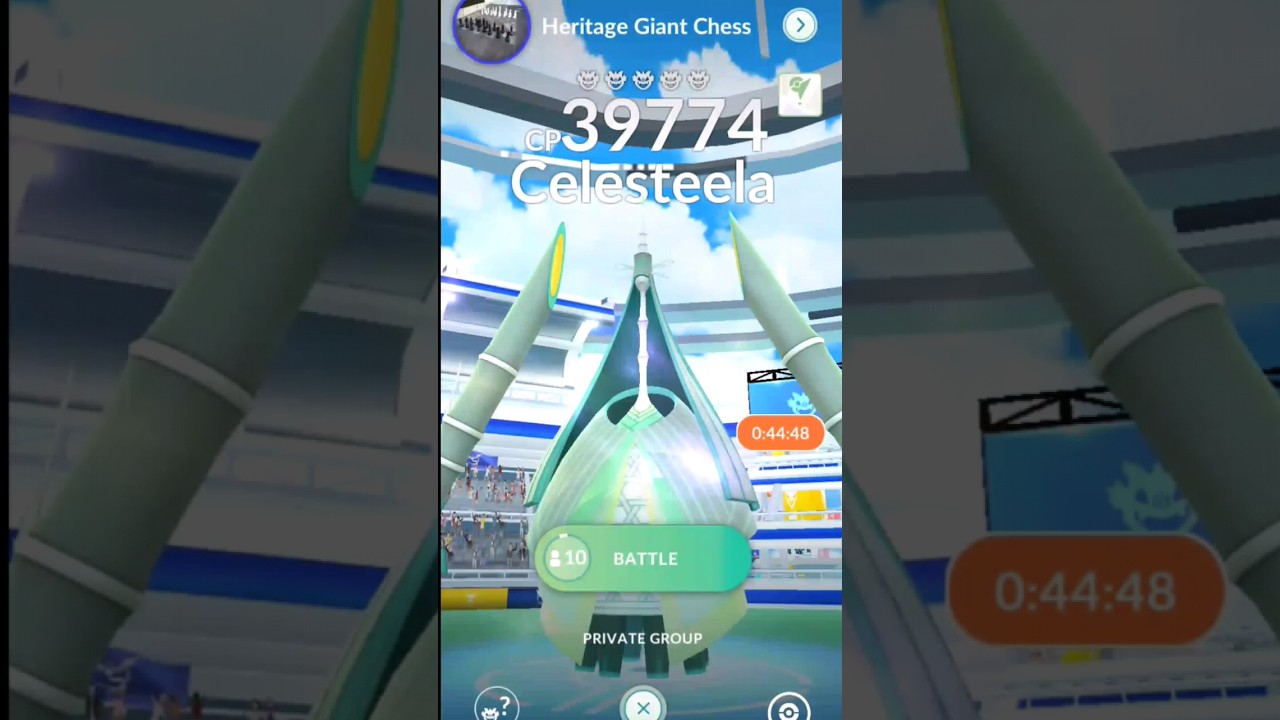 Celesteela Raid in Pokemon go #shorts #shortsfeed #pokemongoshorts