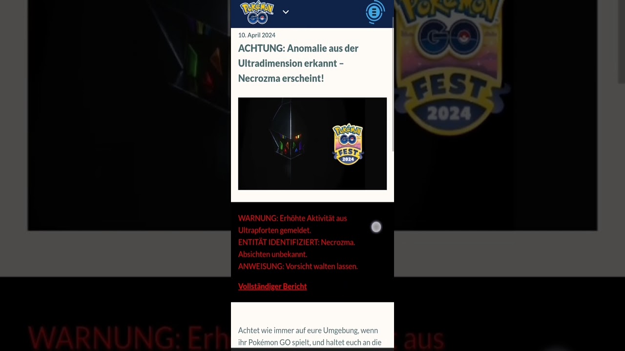 DIe Gerüchte sind wahr! Necrozma erscheint bald in Pokemon Go! #news #shorts