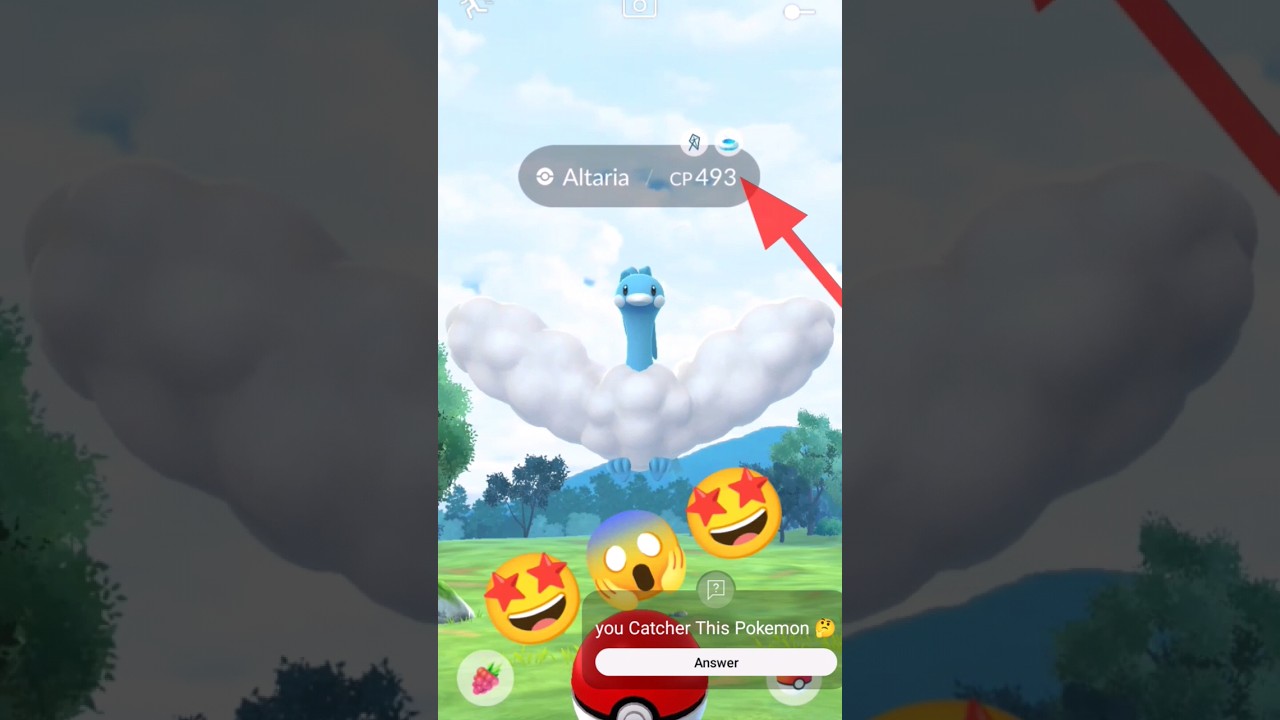 Altaria Pokemon in Wild for pokemon go #altaria #shorts #pokemongo #pokemon