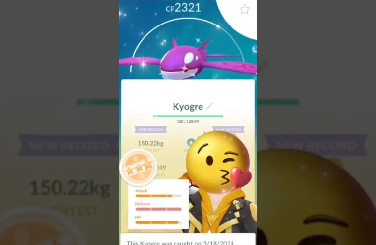 SHINY Kyogre in Pokemon go #shorts #pokemon #shortsfeed #pokemongo #shiny #kyogre