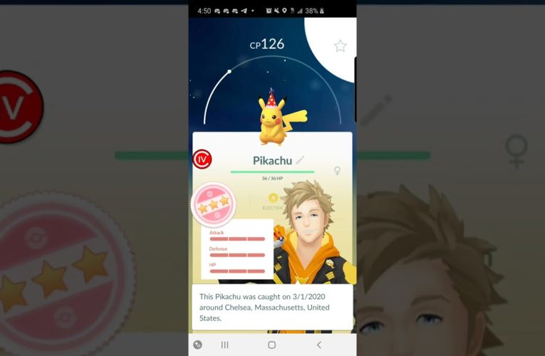 Pokemon Go 2020: Perfect 100 IV Hat Pikachu